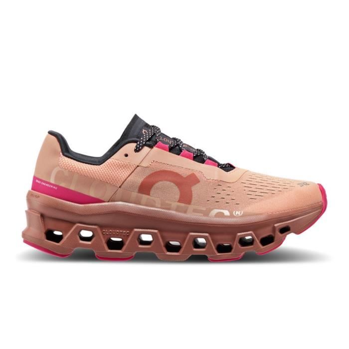 Chaussures de Running ON RUNNING Cloudmonster 6198283 Orange Femme Adulte Drop 10 mm Cdiscount Sport