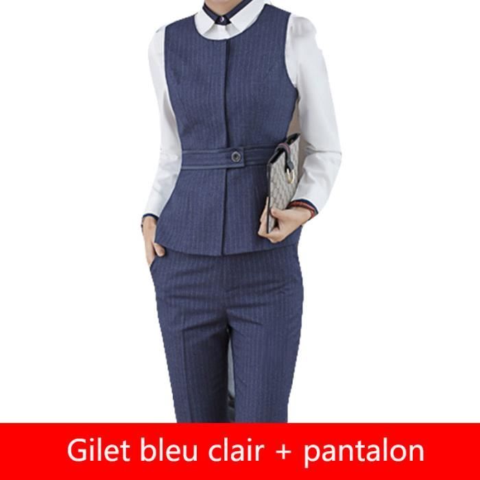 Ensemble 2 pièces pour femme - Élégant - Pour mariage et affaires - Tenue de soirée - Manches longues - Veste de costume et pantalon de costume