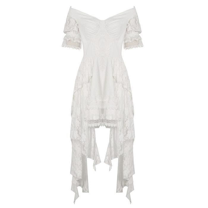 Robe De Soirée Blanche En Dentelle Finders Keepers - Modèle PDSF 250, Col Halter, Taille XS