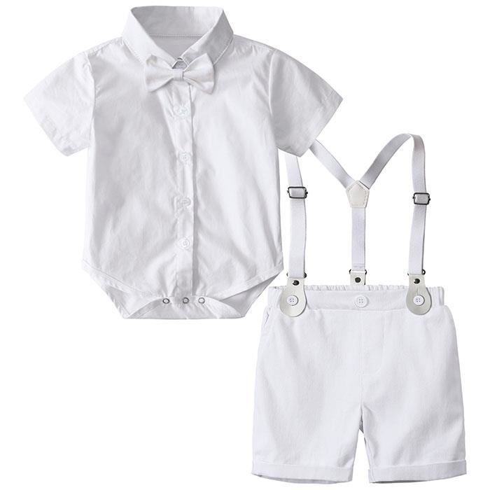 Tenue d'été pour homme de 1 à 8 ans Chemise boutonnée pour bébé garçon 