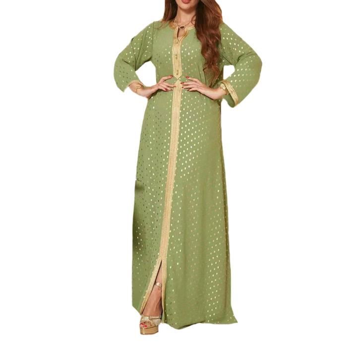 Robe de Plage Élégant à Manches Longues Caftan Grande Taille