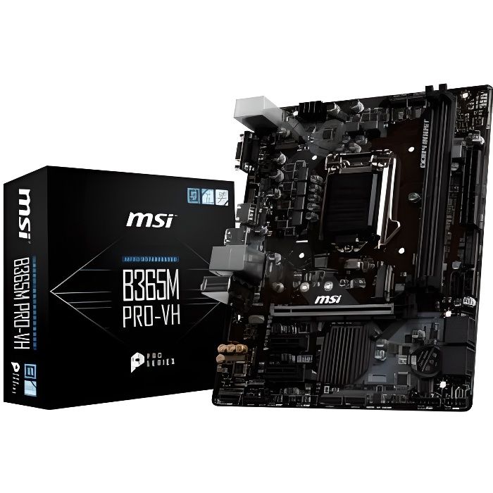MSI Carte m&egrave;re  B365M-PRO-VH M ATX / 2DDR4 / VGA /HDMI/ 1 X M 2.0 / 6 SATA 3 / USB 2.0/ USB 3.1 / 