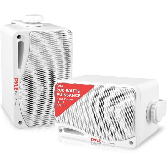 Herdio 5,25 Pouces, 600 Watts Bluetooth Enceintes d'extérieur avec amplificateur stéréo câblé