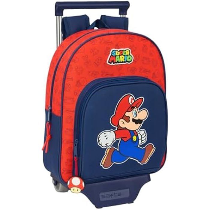 Sac à dos - SAFTA - SUPER MARIO TRICK - Avec chariot - Confortable - Bleu
