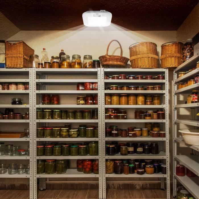 Plafonnier LED Avec Détecteur De Mouvement - Sans Fil, à Piles, Pour Placard, Couloir, Garage - 210 Lumens, Automatique - 5