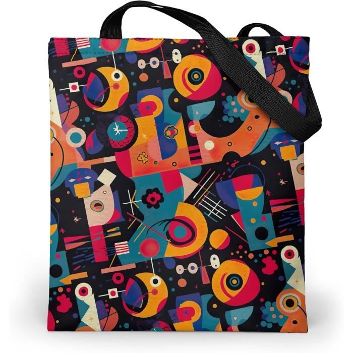 Sac De Plage Femme Coton – Léger, Poche Intérieure, Lavable – Motif Marie