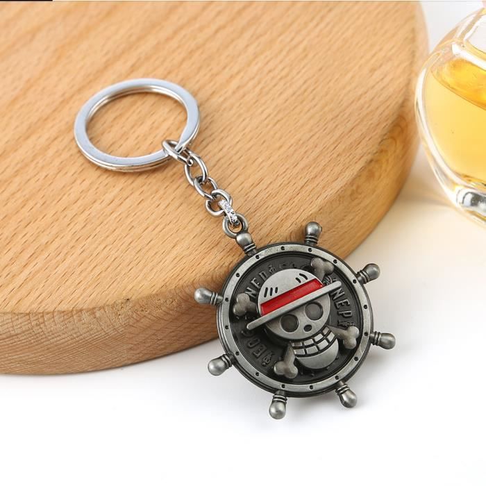 Porte-Clés One Piece PYAIOVR - 2 Pièces à Tête De Mort Rotative