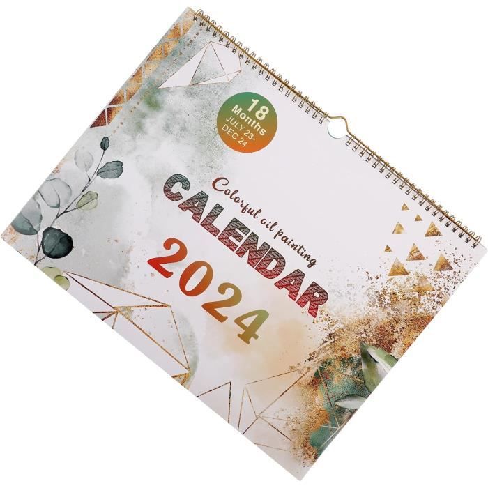 Calendrier mural grand calendrier mural 2024 famille 20232024 mensuel