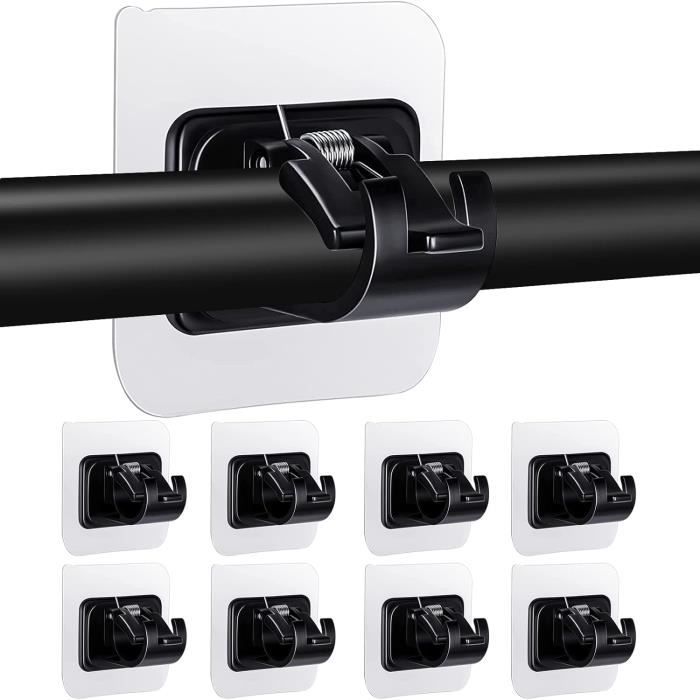 Supports Tringle à Rideau Plafond Auto-adhésifs 2 Pièces – Sans Perçage, Installation Facile, Transparents