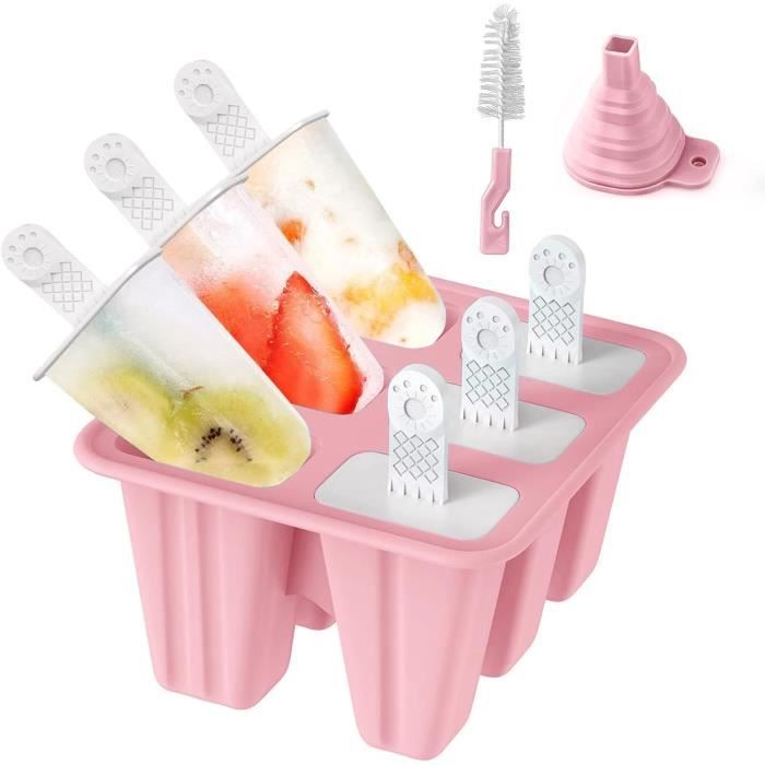 Moules à glace, 18 Popsicle Moules Set Moule Glace Silicone Popsicle