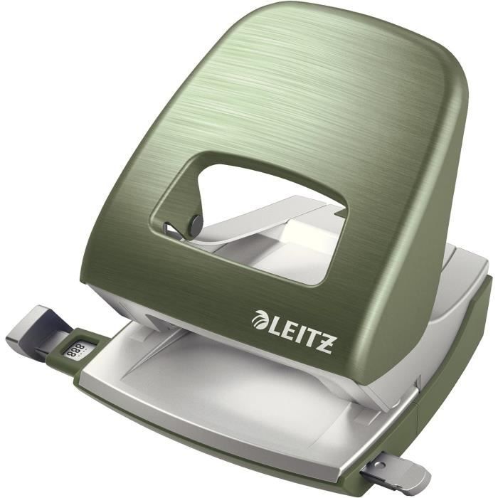 Perforatrice Leitz Style 2 Trous - Capacité 30 Feuilles, Métal, Guidage Précis - Blanc Arctique