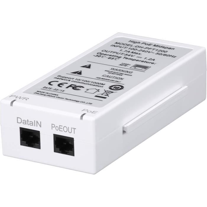 Dahua DH-TAM01GT01GT-75 High-PoE injector 75W, 802.3af, 802.3at, Hi-PoE - KDB Security