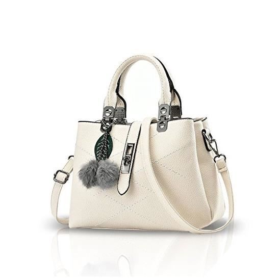 Sac à Main Fourre-tout Pierre Cardin Beige En Simili Cuir - Occasion En Bon état - Dimensions 40x22 Cm