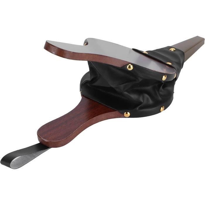 Accessoires Cheminée Soufflet Cheminée PEGANE Cuir Et Bois