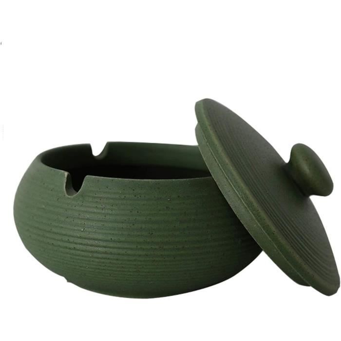 Cendrier Avec Couvercles, Cendrier Vintage Coupe-Vent Cigarettes Portables Cendrier Rond À