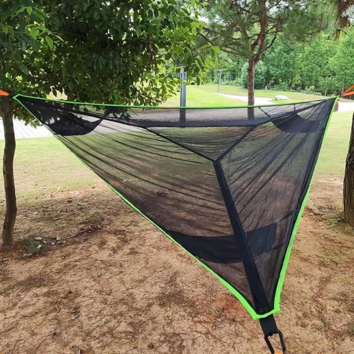 Hamac Double Couche OVERMONT Avec Moustiquaire – Portable, Léger, 270x140cm, Extérieur