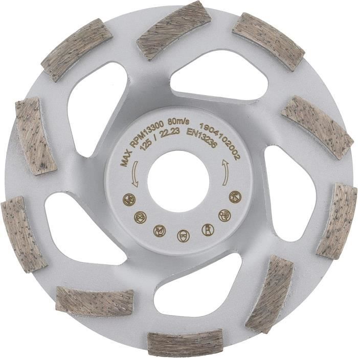 Disque Diamant Double Rangée 125mm PRODIAMANT - Meule Béton, Pierre, Chape Universelle