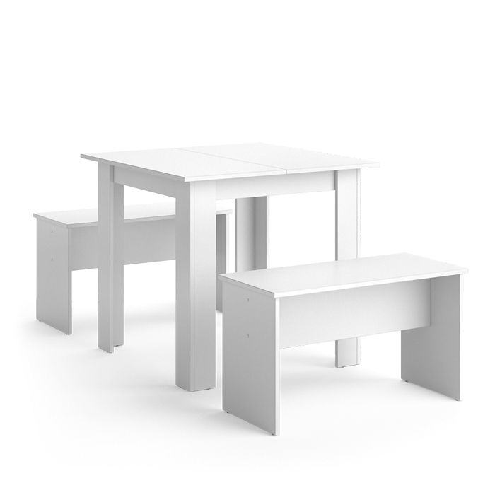 vicco ensemble de tables groupe de sièges ensemble de salle à manger sentio anthracite chêne 80 cm table de salle à manger banc