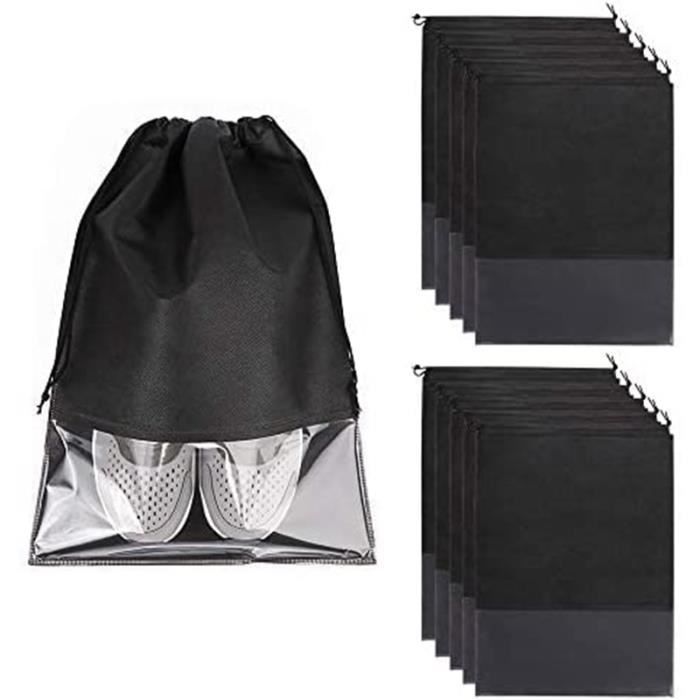 Sacs à Chaussures Tsathoggua - Lot De 5 - Tissu Non Tissé - Fenêtre Transparente - Cordon De Serrage