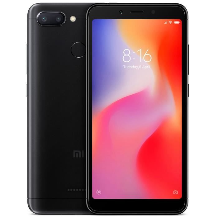 Vente Téléphone portable Xiaomi Redmi 6 32 Go Noir pas cher Vente Téléphone portable Xiaomi Redmi 6 32 Go Noir pas cher