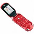 Téléphone portable débloqué F15 Mini Flip - En forme de voiture de sport - Double SIM - Lecteur MP3 / MP4 Rouge-1