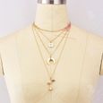 LCC® Collier femme argent fantaisie pendentif forme de demi lune fille cadeau bijou chaîne sautoir anniversaire vintage alliage-1