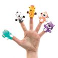 LUDI - Puppets à doigts Savane - 5 marionnettes en plastique souple pour animer les histoires-1