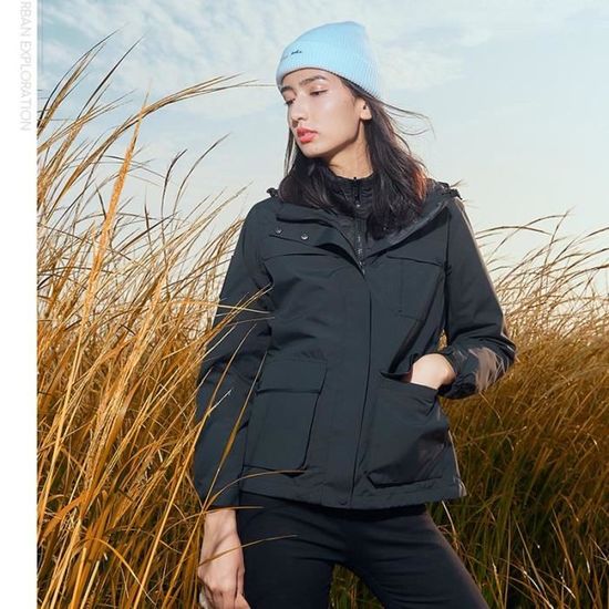 EQWLJWE Vestes De Pluie Pour Femmes Imperméables Grande Taille Veste De Ski Imperméable Coupe-Vent Manteau D'Hiver Chaud à Capuche