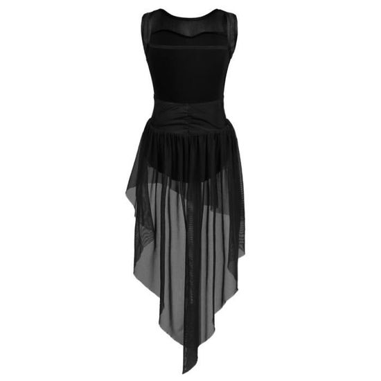 Robe De Danse Lyrique/classique Femme - Justaucorps Sans Manches Avec Jupe Maille - Taille XS à XL Costume Spectacle Gymnastique Jazz Robe De Danse Lyrique/classique Femme - Justaucorps Sans Manches Avec Jupe Maille - Taille XS à XL Costume Spectacle Gymnastique Jazz
