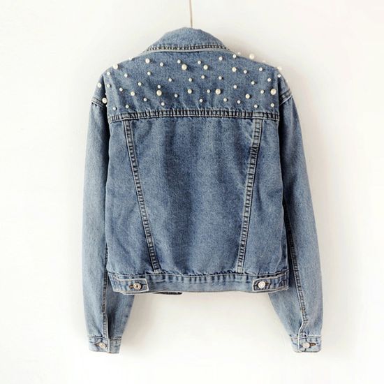 Veste en jean cloutée femme best sale