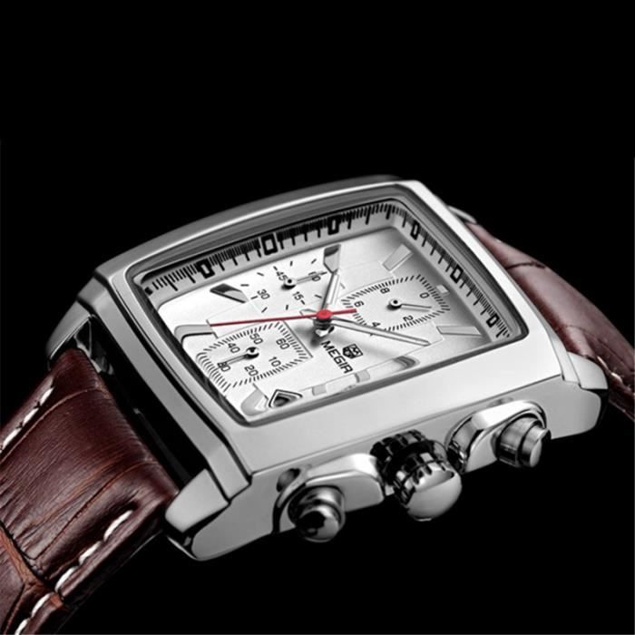 Montre Homme De Marque De Luxe Mécanique Automatique Haute Qualité Mode étanche Bracelet En Cuir Bleu Classique Cool Bleu, Classique - Achat/vente Remontoir Automatique Homme Adulte Bleu Cuir Neuf - Foto 3