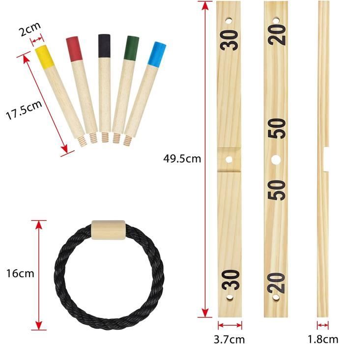 Jeu de lancer en bois - Jouet en bois d'extérieur - Kermesse et fêtes
