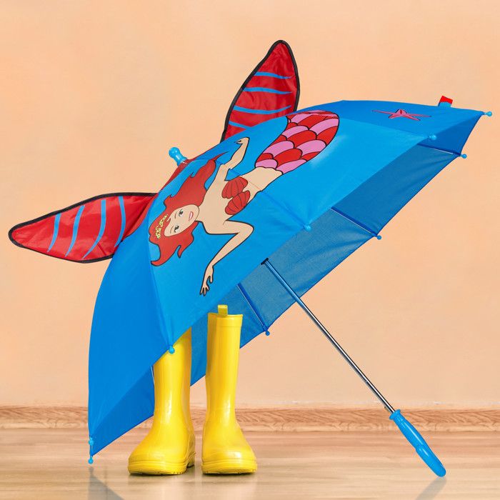 2 Parapluies Enfants Transparents Légers - Cadre Fibre De Verre, Coupe-vent, Sécurité Perles Arrondies | Pour 3-10 Ans, Motifs Dinosaure/chat/arc-en-ciel