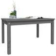 Pwshymi-Table de jardin gris 82,5x50,5x45 cm bois massif de pin-F140-2