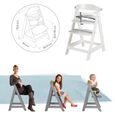 ROBA Chaise Haute Évolutive "Sit Up Click et Fun" + Plateau Repas Amovible - Bois Laqué Blanc-2