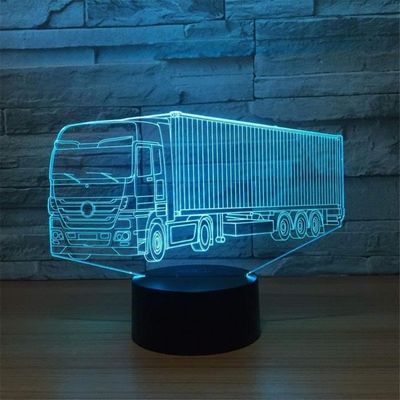 Art 3D Led Camion Voiture Nuit Lumière 7 Couleurs Changeantes Usb