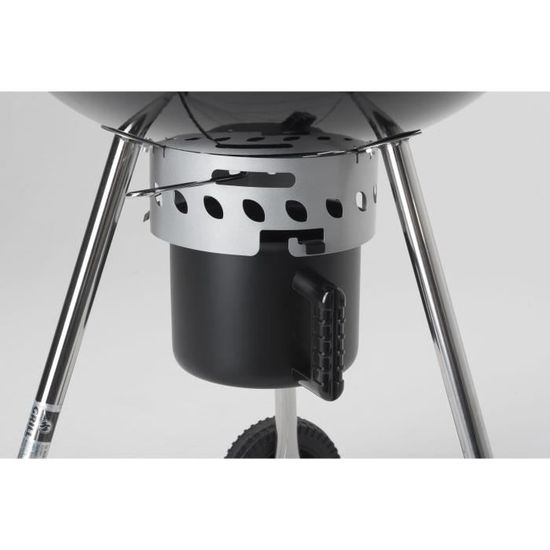 Barbecue à charbon GEORGES - Grille en acier chromé - Surface de cuisson :  54 cm - Noir - Cdiscount Jardin