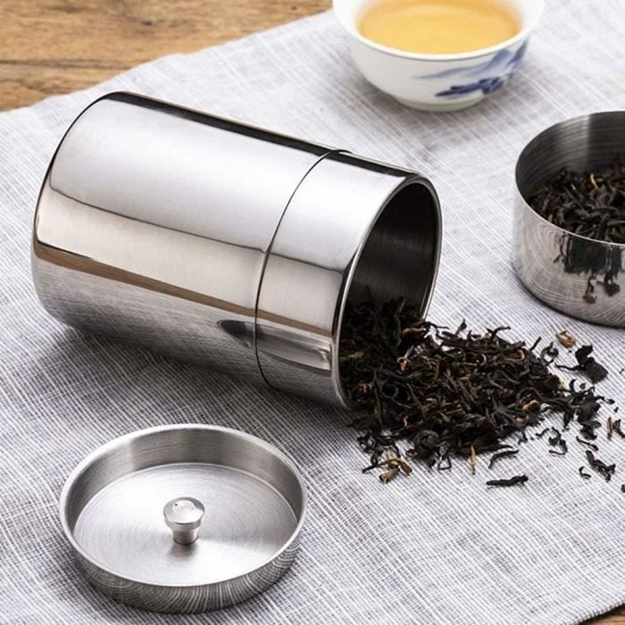 Boite à thé en métal pour thé en vrac couleur rouge - Maison Bourgeon
