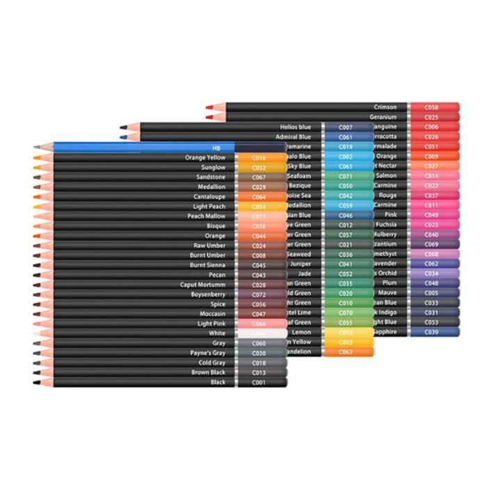 Crayons De Couleur Grasse 72 Crayons De Couleur Avec Gomme, Taille