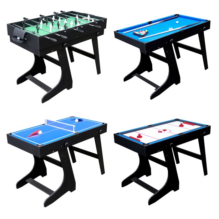 Baby-foot Kangui Pliable – 22 Figurines, 3 Balles Incluses – Pour 2 à 4 Joueurs – Dimensions 119x87x78 Cm