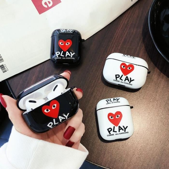 Coque AirPods PRO Comme des Garcons Noir Protection Bumper en