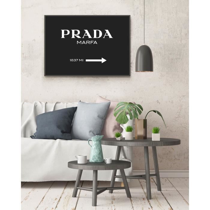 Tableau Panorama Prada Noir 100x70 cm - Imprimée sur Toile