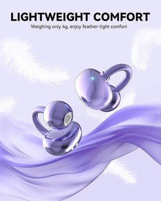 Écouteurs Clip Oreille Bluetooth 5.4 - Ouverts, 48h Autonomie, IPX7 étanche - Léger 3g, Pour Sport, Voyage