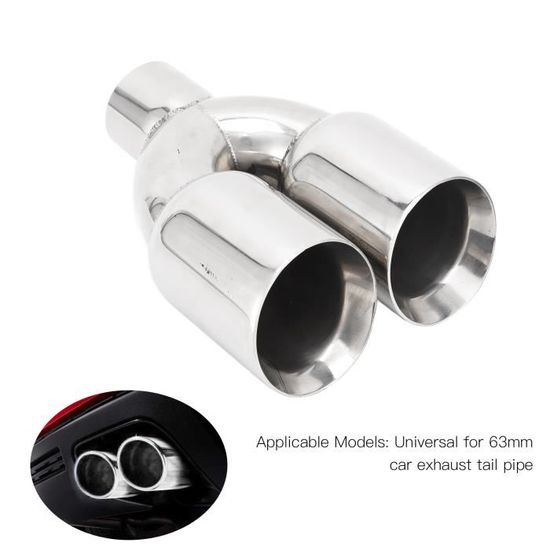 Embout D'échappement Universel En Acier Inoxydable En Forme De Coeur Resistant A Lusure Et De Fabrication Soignee Pour Voiture Et Quad~p186383868