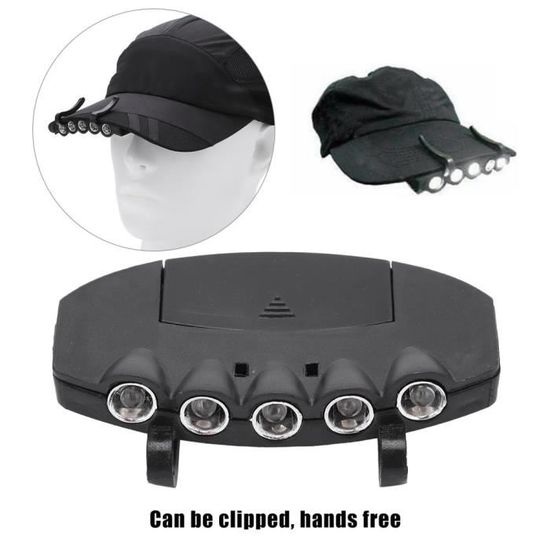 TMISHION Lampe frontale à pince Hat 