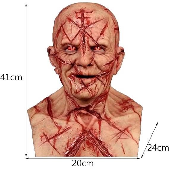 Masque Silicone Réaliste Horreur Vieil Homme – Masque Latex Effrayant Halloween Cosplay – Détails 3D Ultra Réalistes Pour Fêtes & Accessoires