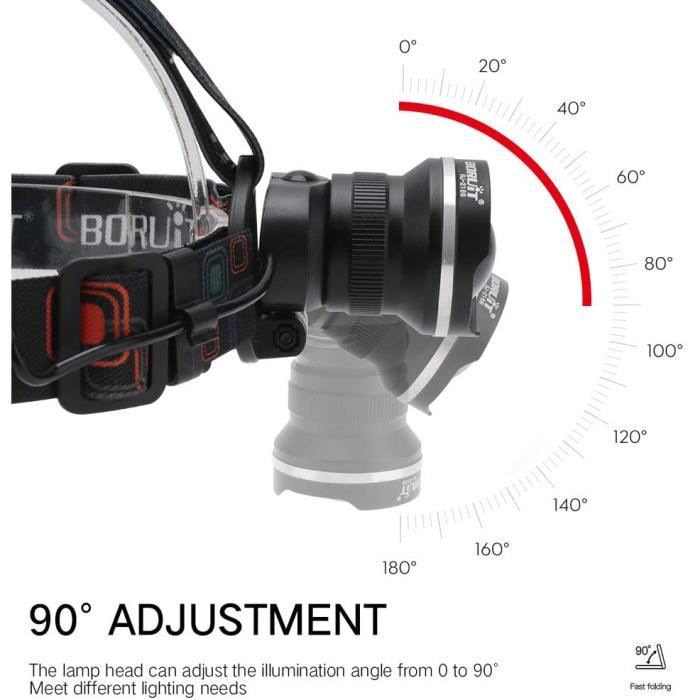 Puissant 5000lm LED XM-L T6 BLANC Lampe de poche Chasse Torche Randonnée Lampe e