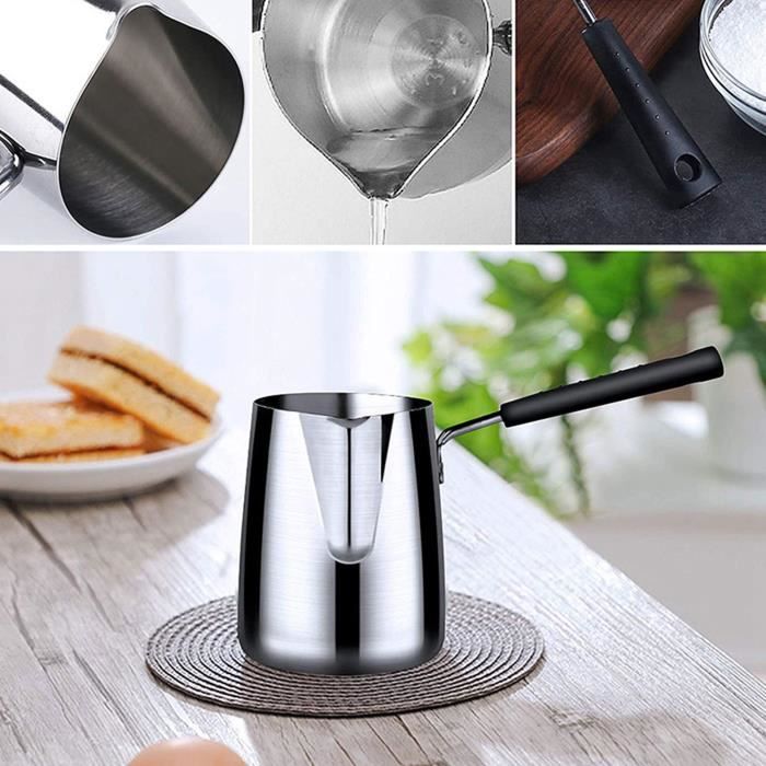 Cafetière Turque Acier Inoxydable Avec Couvercle Et Poignée Pot