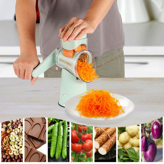 Râpe à Chou Multifonction - Trancheuse Légumes En Acier Inoxydable - Poignée Ergonomique, Base Antidérapante - Pour Chou, Carotte, Pomme De Terre - 10