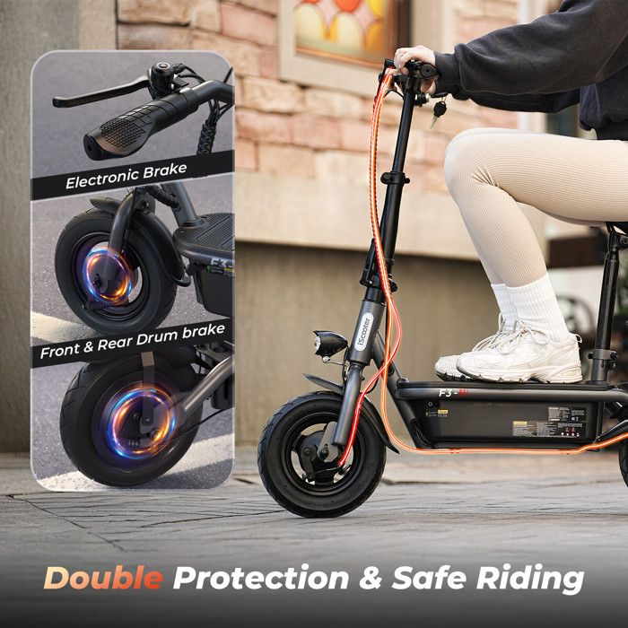 Scooter électrique 4 Roues VELECO GRAVIS Avec Canopy - 1000W, Autonomie 45-60 Km, Pour Adulte